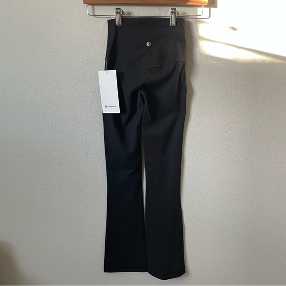 NWT Lululemon Align Ribbed Mini-Flared Pant *Extra Short 28” Black Size 0 - Picture 2 of 10